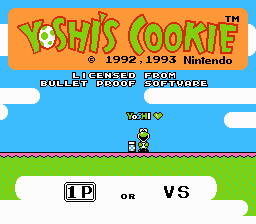 Yoshi's Cookie title screenshot